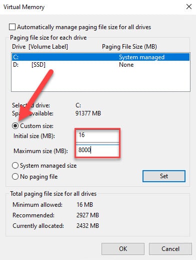 Optimal Window's OS page file settings for SQL Server | Red9