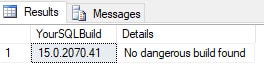 Figure 1 &ndash; Query output (Sample)